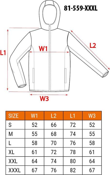 Voedingswaarden en ingrediënten Topex Softshell jas met gewatteerde voering, waterdicht 5000 XXXL (3XL)