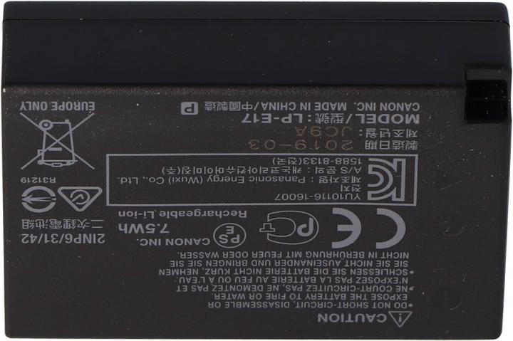Produktbild Canon Akku LP-E17, BG-E18, EOS M3, EOS M5, EOS 250D, EOS 760D (Kamera Akku)