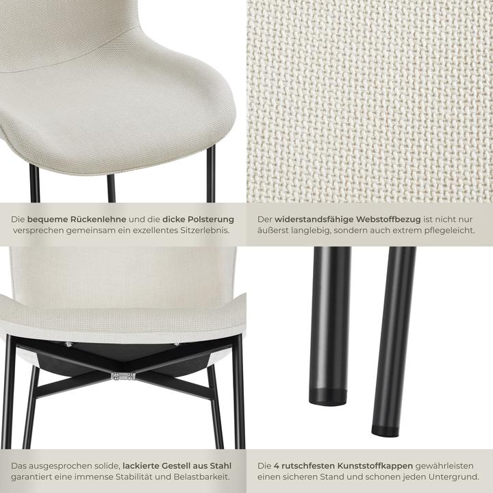 Immagine prodotto tectake Sedia imbottita Tessa