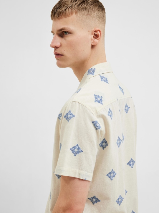 Produktbild Selected Homme Print Baumwoll Kurzarmhemd (XL)