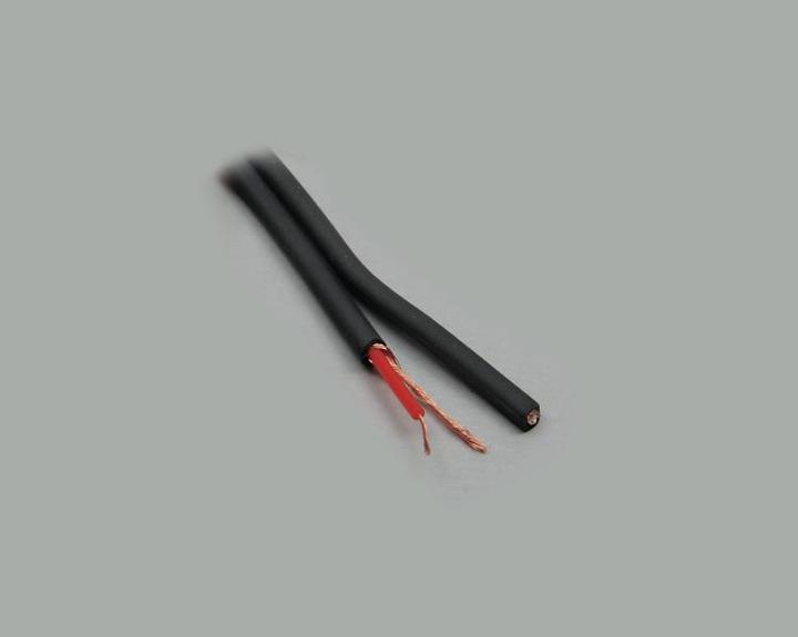 Actual product image BKL Electronic 1106001 Audio cable 2 x 0.14 mm² black sold by the metre (500 m, 0.14 mm²)