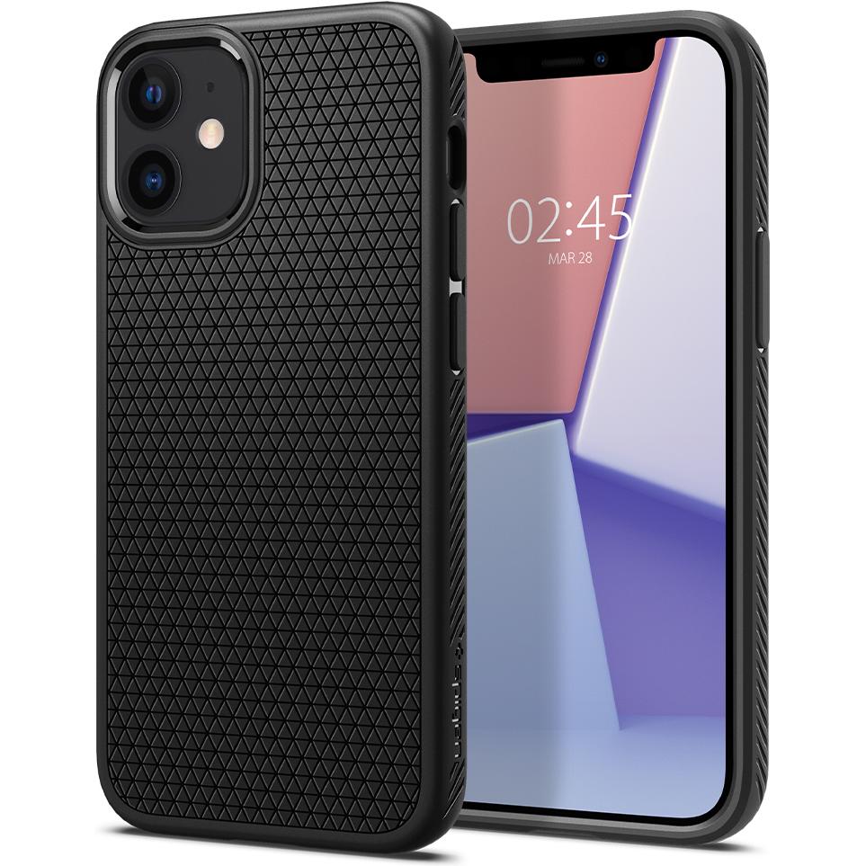 Spigen Liquid Air (Apple iPhone 12 mini), Smartphone Hülle, Schwarz