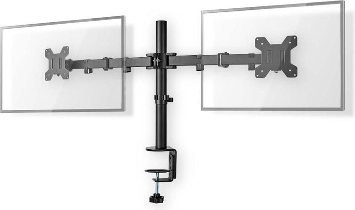 Nedis Supporto per monitor da scrivania | 2 schermi | 15 - 32 " | 75x75 / 100x100 | Completamente mobile (Tavolo, 32")