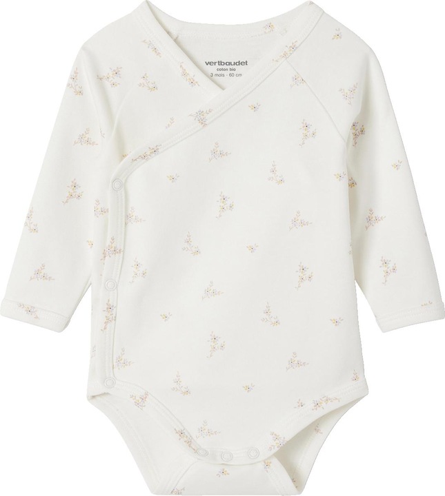 Actual product image Vertbaudet Bio-Kollektion: 2er-Pack Baby Wickelbodys mit langen Ärmeln (56)