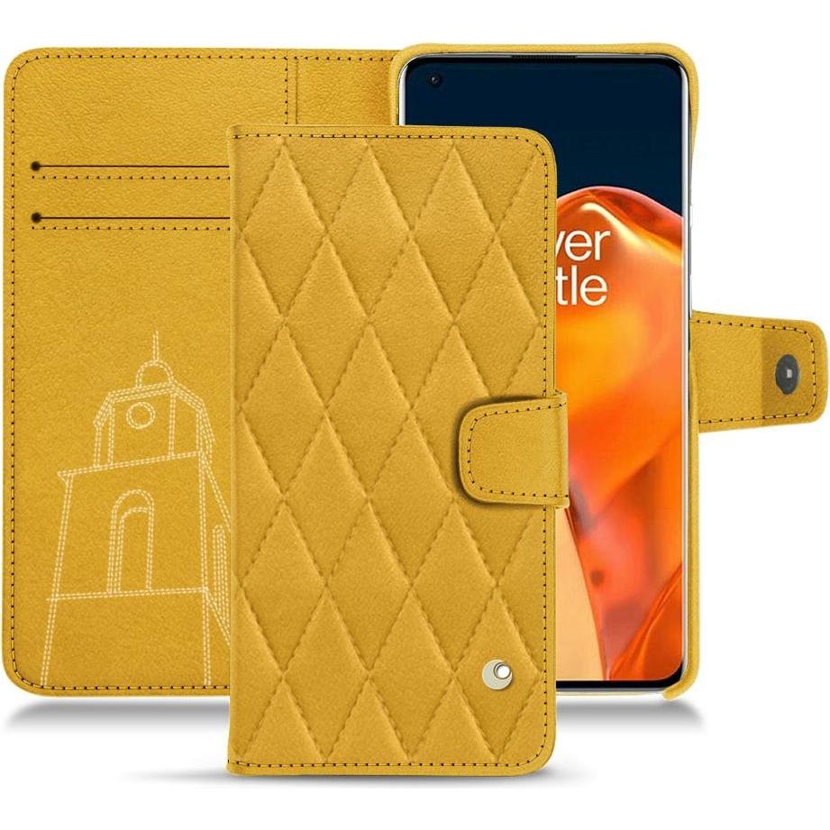Noreve Lederschutzhülle Wallet (OnePlus 9 Pro), Smartphone Hülle, Orange