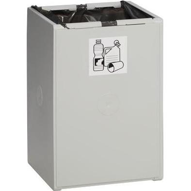 Thumbnail - VAR Kunststoffcontainer 60Liter 1 fach ohne Deckel, Abfalleimer, Grau