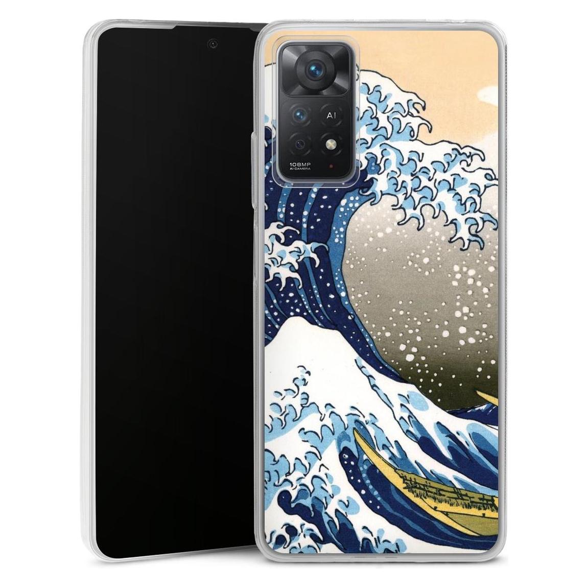 DeinDesign Slim Case Für Xiaomi Redmi Note 11 Pro 5G Silikon Hülle Ultra Dünn Handyhülle Die Grosse Welle Vor (Xiaomi Redmi Note 11 Pro 5G),