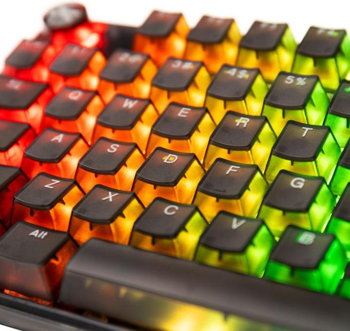 Actual product image Ducky One 3 Aura Black TKL Gaming Keyboard, RGB LED - Kailh Jellyfish Y (US) (Eng. Int., Cable)