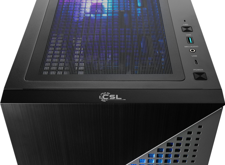 Actual product image CSL Gaming PC M10190 (AMD Ryzen 7 7800X3D, 32 GB, 1000 GB, GeForce RTX 4070)