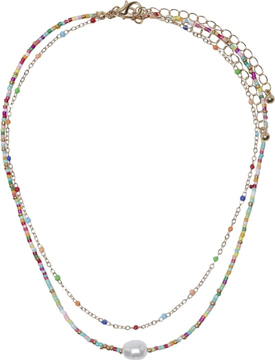 Only 2 Pack Beads Necklace (90% Plastic, 10% iron)