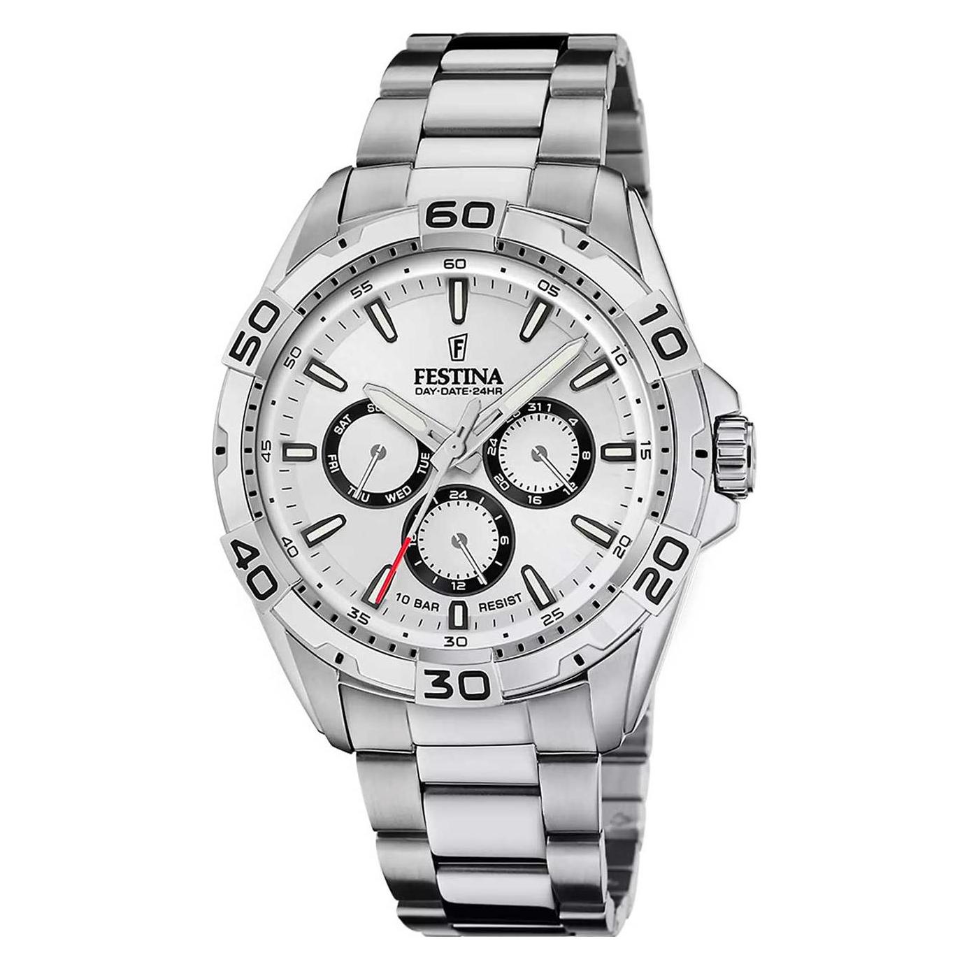 Festina, Horloge, Multifunction, Zilver, (Analoog Horloge, 45 mm)