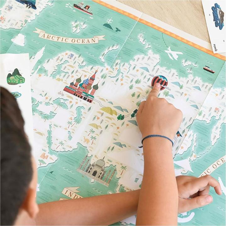 Actual product image Poppik Sticker Learning Poster World Tour