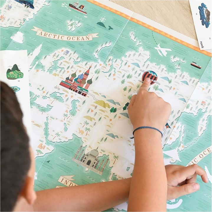Actual product image Poppik Sticker Learning Poster World Tour