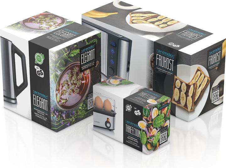 Actual product image Arendo Frühstücks-Set: Wasserkocher, Toaster und Eierkocher (1.50 l)