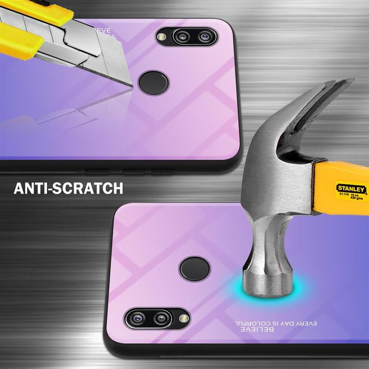 Image du produit Cadorabo Couverture en verre TPU 2 couleurs (Huawei Nova 3E)
