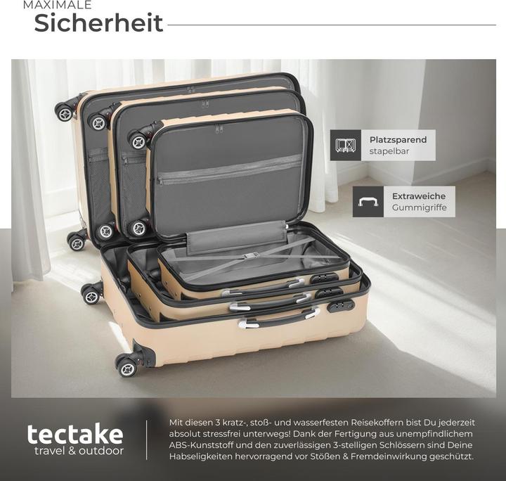 Actual product image tectake Trolley Set 3 pcs. (98 l, L (90 - 115l))