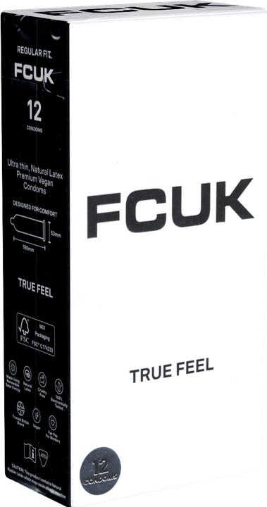 Fcuk «Thin Condoms» White, extra dünn, veganfreundlich, 12 Stück (12 pcs.)