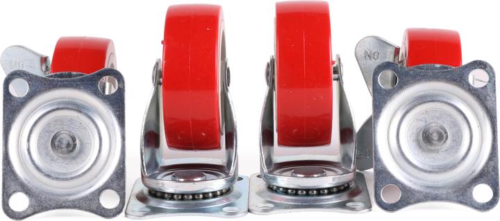 Benson Lenkrolle 4x75mm rot, 2x mit Pause