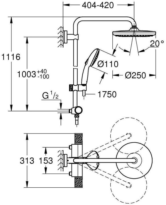 Produktbild Grohe Vitalio Start System 250