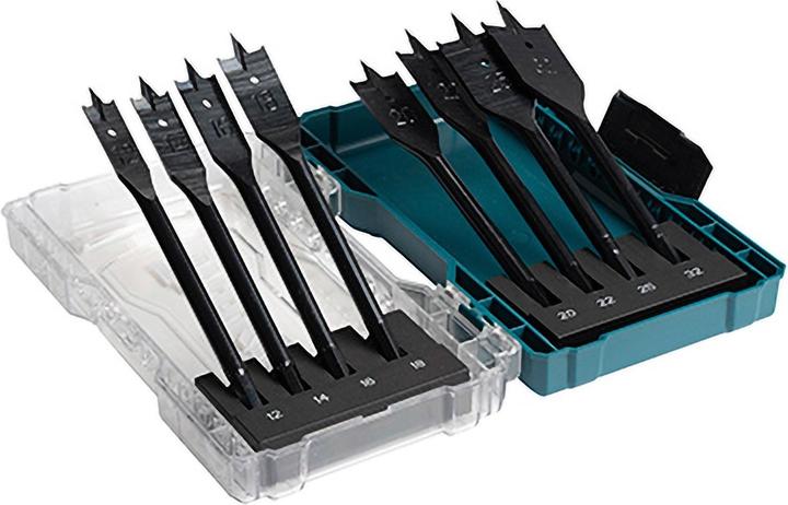 Productafbeelding Makita Platte freesboorset 8 stuks. (12,0 mm, 20,0 mm, 25,0 mm, 16,0 mm, 22,0 mm, 32,0 millimeter)