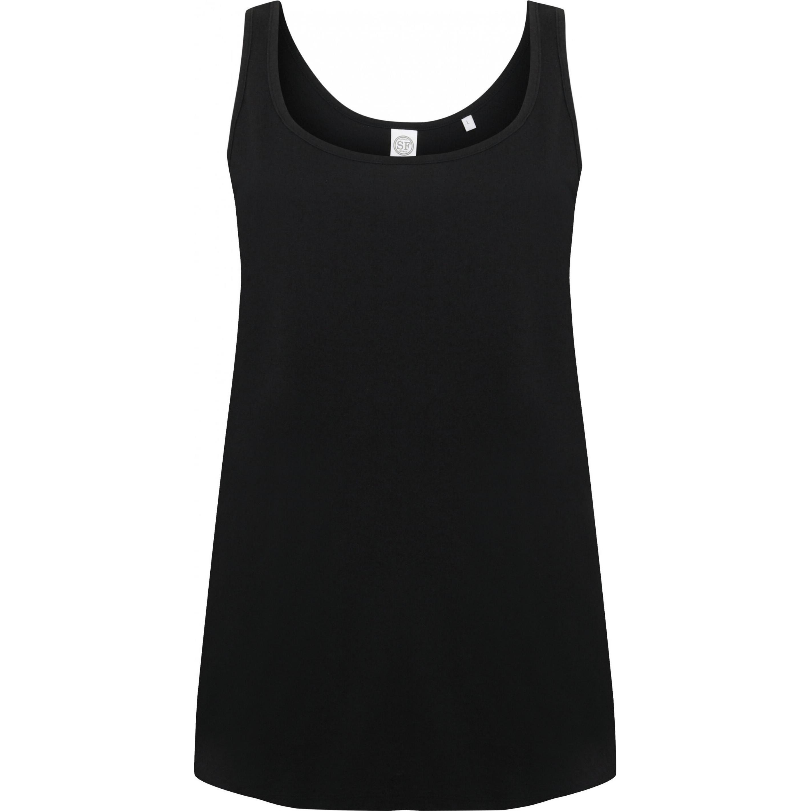 Skinni Fit, Damen, Sportshirt, Tanktop Damen (XL), Schwarz, XL