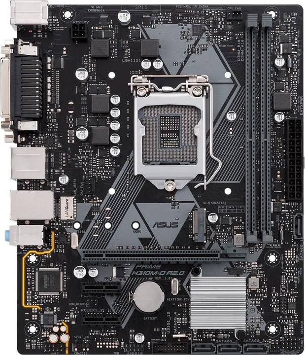 Actual product image ASUS PRIME H310M-D R2.0 (LGA 1151, Intel H310, mATX, Flex ATX)