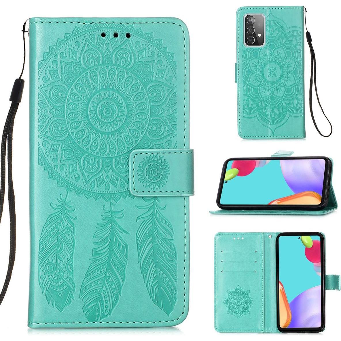 König Design Hülle Handy Schutz für Samsung Galaxy A52 4G 5G A52s Case Cover Tasche Türkis (Samsung Galaxy A52, Samsung ...