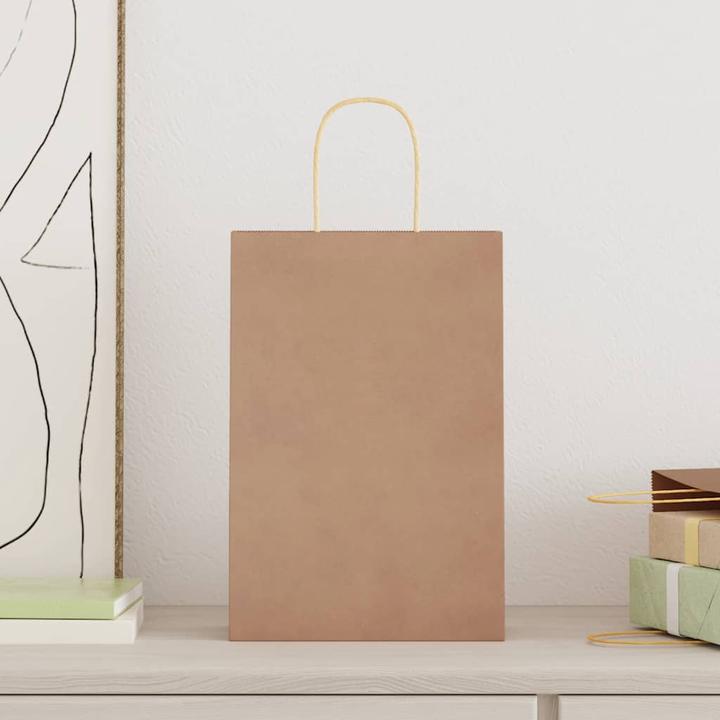 Image du produit VidaXL Sacs en papier kraft 250 pcs. avec anse Marron 22x11x31 cm Sac en papier (Pochette cadeau, 250 x)