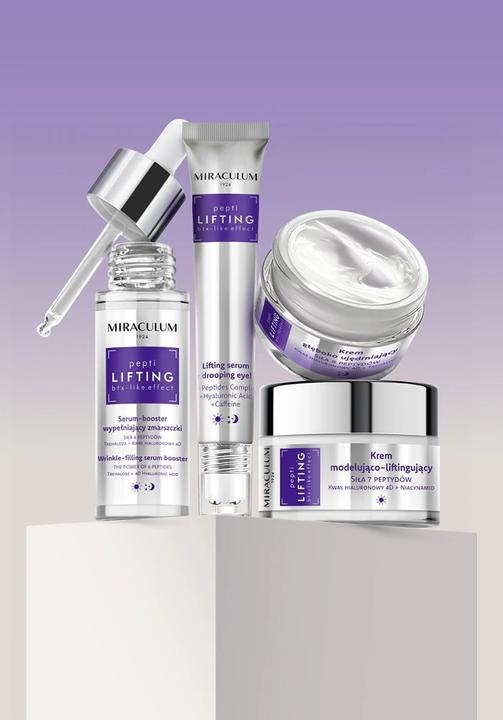 Actual product image Bielenda MIRACULUM Pepti Lifting serum liftingujące na opadające powieki 20ml (Eye care serum, Day, Night, 20 ml)