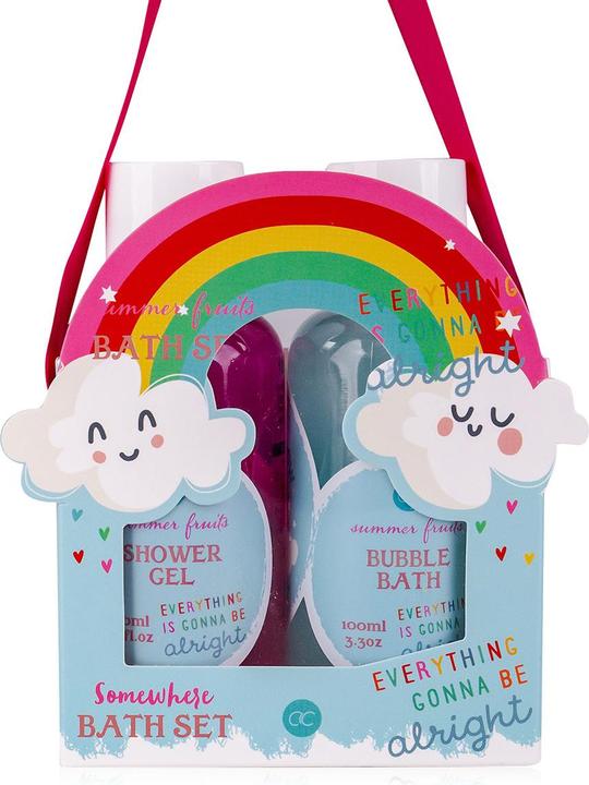 Actual product image Accentra Bath set OVER THE RAINBOW in gift box, incl. 100ml shower gel, 100ml bubble bath, fragrance: Summer (Hair care set)