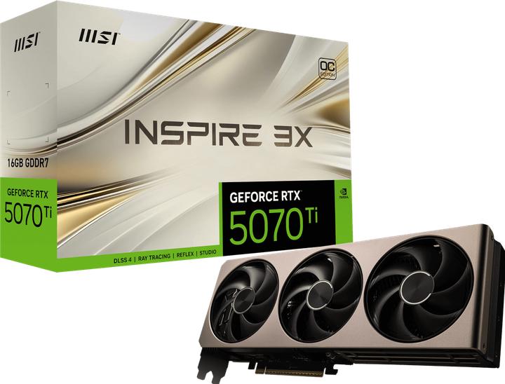 Actual product image MSI GeForce RTX 5070 Ti Inspire 3X OC (16 GB)