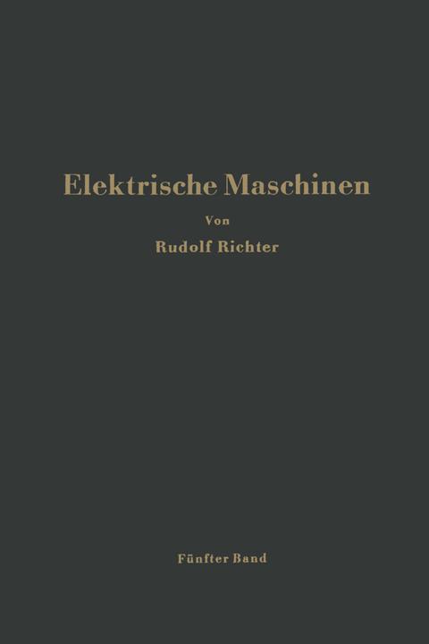 Produktbild Elektrische Maschinen (Deutsch, Rudolf Richter, 2013)