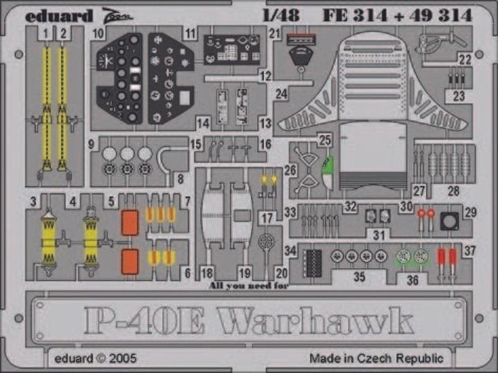 Actual product image Eduard P-40E Warhawk