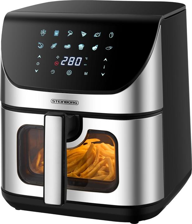 Steinborg 4-in-1 Heissluftfritteuse mit Sichtfenster SB-3150, 60-200°C