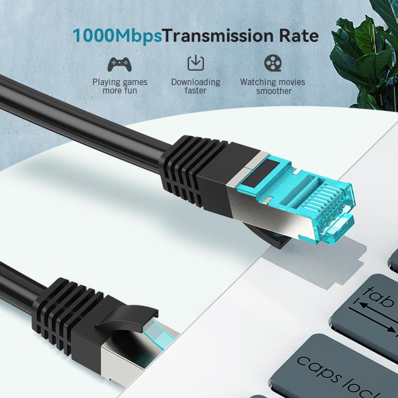 Thumbnail - Vention Cat.5E FTP Patch Cable 3M Black (3 m), Netzwerkkabel