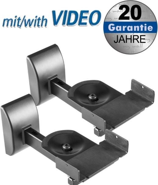 myWall Wandhalter fÃ¼r Lautsprecher (1 Stk., Wandmontage, Neigbar, Schwenkbar)