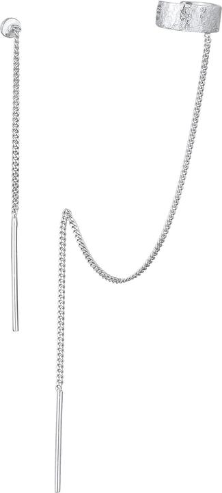 Actual product image Elli Earrings Earcuff with chain pull through plate 925 silver (925 sterling silver)