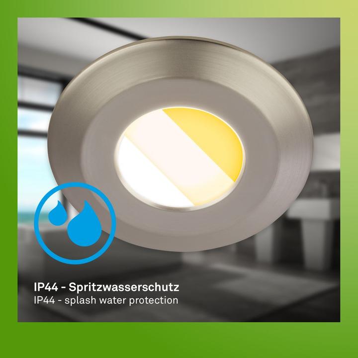 Actual product image Briloner Sustainable ultra-flat LED recessed lights set of 3 (520 lm)