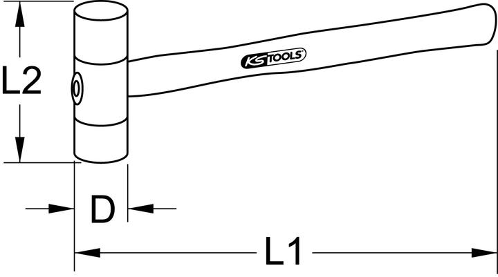 Produktbild KS Tools Kunststoffhammer (350 g)