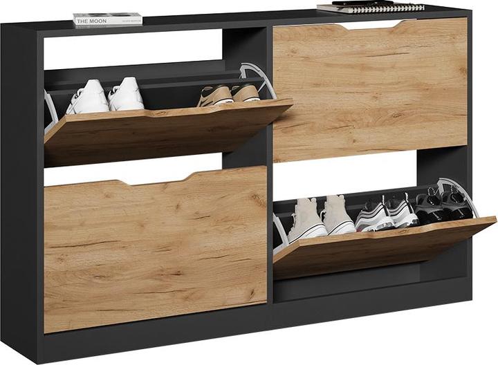 Produktbild Vicco Schuhkipper Luca, Anthrazit/Goldkraft Eiche, 116.6 x 72.5 cm mit 4 Fächern