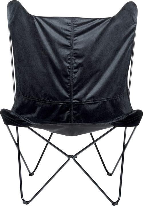 Immagine prodotto Beliani Poltrona Butterfly Tessuto Velluto Nero NYBRO