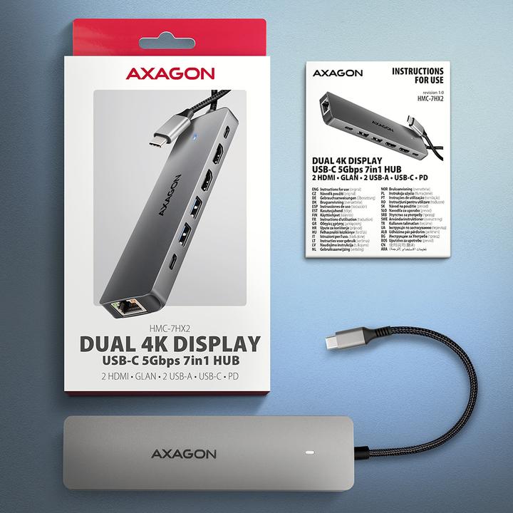 Immagine prodotto Axagon Nicht kategorisiert (USB-C, 7 porte)