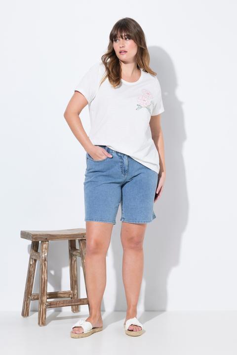 Produktbild Ulla Popken Jeansbermuda, gerades Bein, Komfortbund (60)