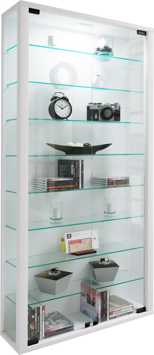 Produktbild VCM Sammel Wandvitrine Holz Glas Vitrosa Maxi (59 x 18 x 114 cm)