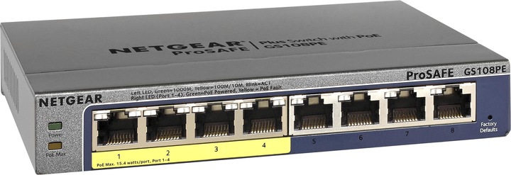 Produktbild Netgear Gs108pe-300eus (8 Ports)