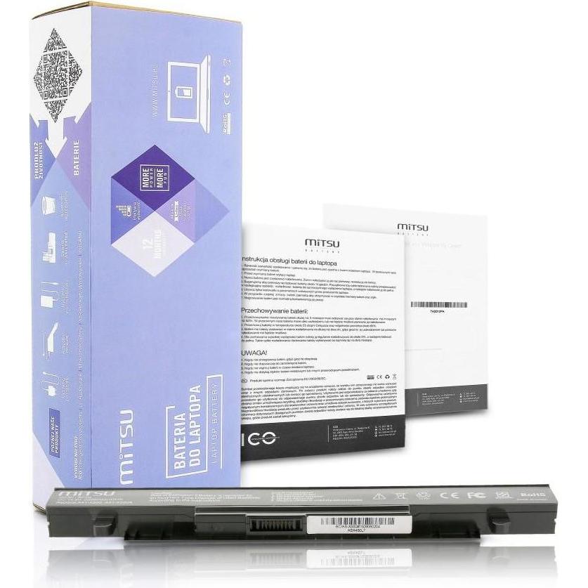 Thumbnail - Mitsu BATTERY BC/AS-X550 (ASUS 2200 MAH 33 WH) - Batterie - Batterie - Batterie (4 Zellen, 2200 mAh), Notebook Akku, Sch...