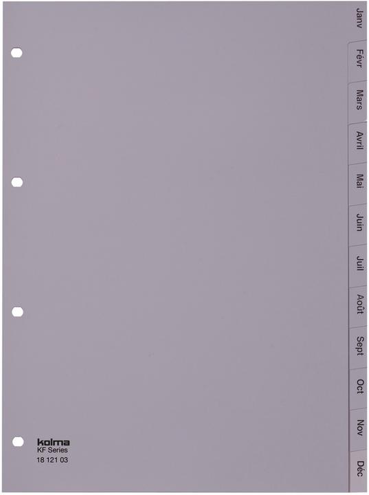 Immagine prodotto Kolma Registro A4 forte Jan-Déc (fr) 12 pezzi grigio