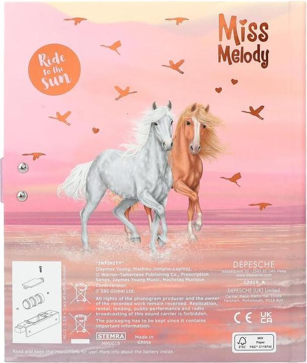 Depesche Miss Melody (15 x 18 cm, Liniert, Harter Einband)