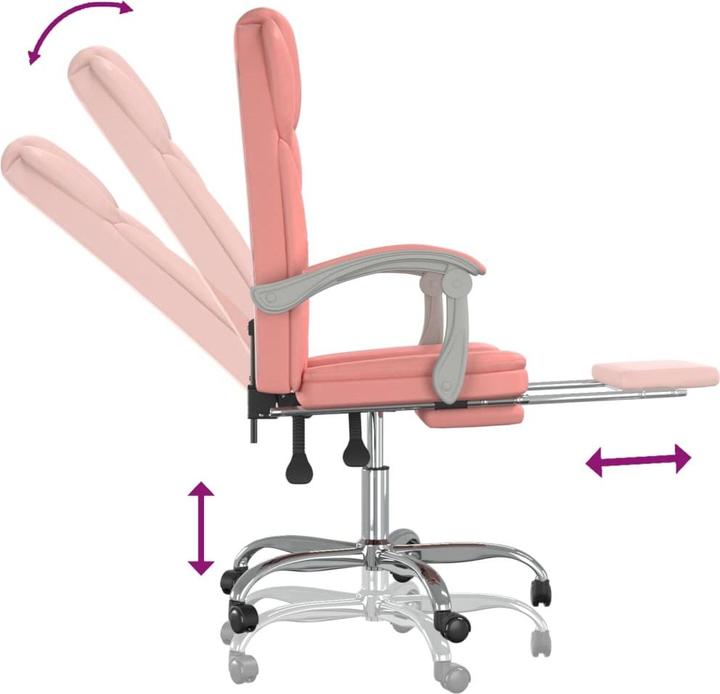 Immagine prodotto vidaXL Bürostuhl mit Liegefunktion (46.50 - 56 cm)