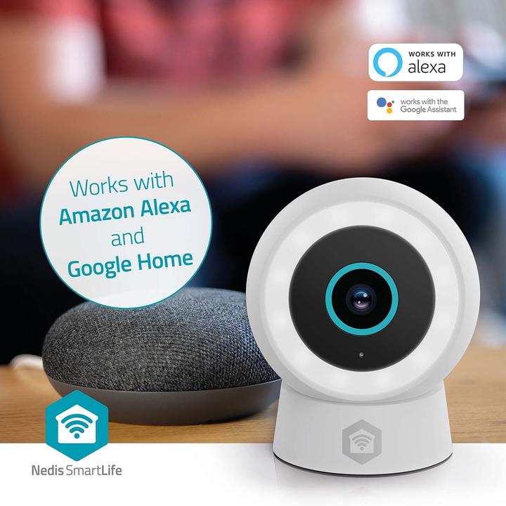 Produktbild Nedis SmartLife Aussenkamera | Wi-Fi | Spotlight | 3MP Full HD 1296p | IP65 | Cloud Storage (optional (1296p, 2304 x 1296 Pixels)